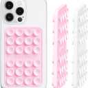 2 x Anteel Double-Sided Silicone Suction Phone Case Mount, Enhanced Suction Cup Power and Thickened Grip for Selfies and Videos, Durable, Hands-Free Non Slip Accessories, 2.36"x3.66" (LPK&TP)