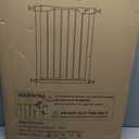 Fairy Baby Narrow Baby Gate for Stair, 22.8"-25.5" Wide Pressure Mounted Pet Gate for Doorway, Easy Walk Thru Child Safety Gate, White