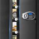 6.2 Cuft Large Fireproof Safe for Home Documents, Digital Security Personal Safety Box with Programmable Keypad, Spare Keys and 3 Removable Shelf, Anti-Theft Fire Safe Box for Money Firearm Medicine