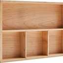pandapark Wood Organizer Tray,Black Walnut,Desk & Drawer Storage Box (Maple Master)