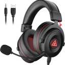EKSA E900 Pro USB Gaming Headset for PC  Computer Headset with Detachable Noise Cancelling Mic, 7.1 Surround Sound, 50MM Driver  Headphones with Microphone for PS4/PS5, Xbox One, Laptop, Office