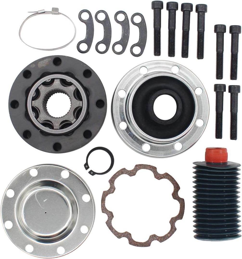 NewYall Driveshaft Propshaft CV Joint Repair kit 932-306 for Jeep Wrangler 2007-2016 Front Rear Drive Shaft Propeller Bolt Constant Velocity Joint Boot Lock Tie and Grease Set