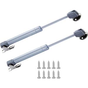 20N Gas Cabinet Door Hinge Support - Gas Shock, Soft Close & Cushioning - 8" Length (2 Pack - 4.4 lb)