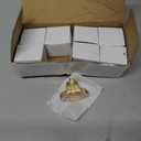 8 Pack Champagne Crystal Cabinet Knobs and Pulls Oval,Glass Knobs for Dresser Drawers with Satin Brass/Brushed Gold Base