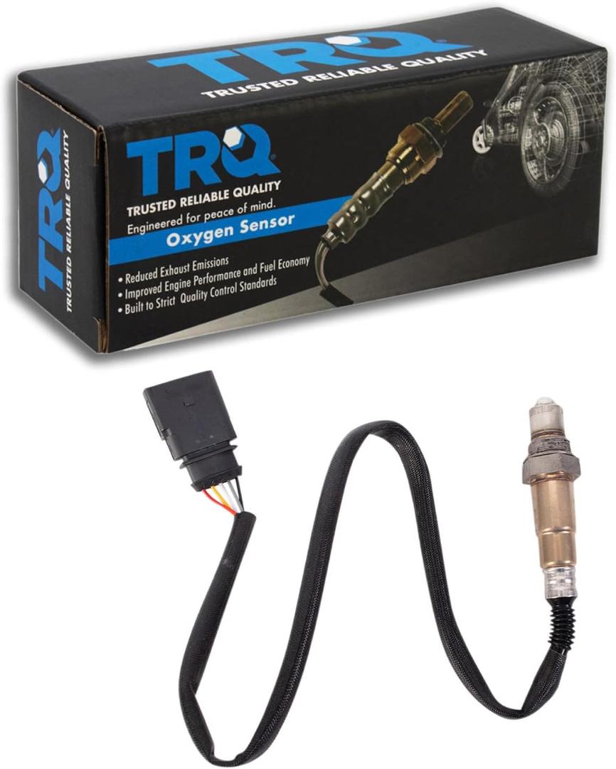 TRQ O2 Oxygen Sensor 5 Wire Wide-Band Heated Compatible with 2014-18 VW Jetta 1.8L, 2014-17 Passat 2017-20 Audi Q7 2.0L, 2013-16 Q5 2.0L FHEV, 2018-19