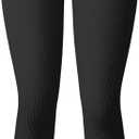 OQQ Women's Flare Pants Ribbed Seamless Workout High Waist Bell Bottoms Pants (X-Large, Black)