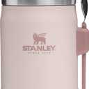 STANLEY Classic Food Jar and Spork | Vacuum Insulated Food Container | Wide Mouth Screw On Lid | Packable for Travel | Stainless Steel with Leakproof Lid | BPA-Free (14 Ounces, Rose Quartz)