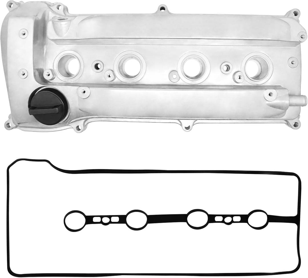 Engine Valve Cover with Gasket, Compatible with 2002-2009 Toyota Camry, 2009-2013 Corolla & Matrix, 2001-2007 Highlander, 2004-2008 RAV4, 2002-2008 Solara ＆ Scion tC xB, L4 2.4L