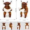 Highland Cow Figurine for Reading Newspapers Highland Cow Bathroom Decor Highland Cow Statue, Highland Cow Gift for Women,Highland Cow Christmas Decor Garden Kitchen Decor(Brown-Read Book)