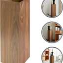 HOMSFOU Umbrella Stand Wood Umbrella Holder Farmhouse Bucket Square Wooden Holder Canes Walking Sticks for Home Office Entryway 6.3" L x 6.3" W x 19.7" H, 19.65 inches x 6.29 inches x 6.29 inches