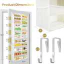 HOMELUX THEORY UPGRADED 6 Tiers Over The Door Organizer Hanging - 100D EXTRA THICK & 50lbs HUGE CAPACITY, 12 Side Mesh Pockets Over The Door Shoe Organizer, Hanging Closet Organizer (Ivory, XL)