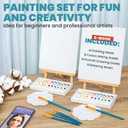 CraftyCrocodile Set of 2 Painting Kits for Adults and Couples - Sip and Paint Kit for Date Night and Crafts - Acrylic Painting Kit with Canvas Boards and Easels - Couple Art Set for Starters