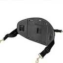 Kayak Seat Back, Sit On Top Kayak Backrest, Adjustable Cushioned Kayaking Support Back Pad Band (Dark Black)