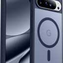 SPIDERCASE Magnetic for Google Pixel 10/Pixel 10 Pro Case, Military Grade Drop Protection Slim Translucent Matte Shockproof Anti-Fingerprint Phone Case for Pixel 10/10 Pro, Blue