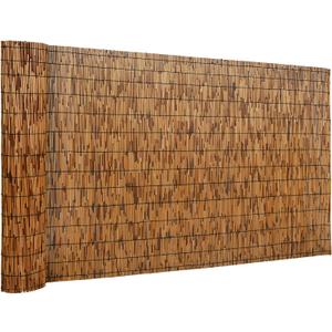 DearHouse Natural Reed Fencing, Eco-Friendly Bamboo Fence, 5 feet High x 13.3 feet Long, Reed Screen for Garden, Privacy Fence (Brown)