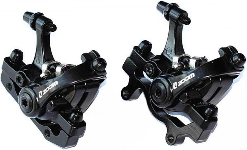 BUCKLOS Mountain Bike Mechanical Disc Brake Caliper with Adapter, MTB Dual Piston Line Pulling Brakes Aluminum Alloy Calipers Front +Rear with Brake Pads for Road Bike, Mountain Bike