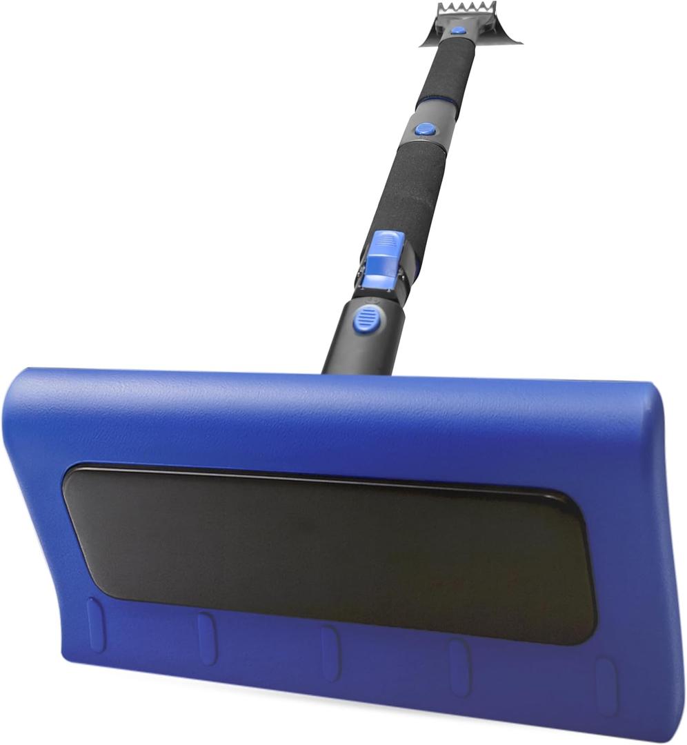 EcoNour 49" Snow Broom with Ice Scraper for Car Windshield & Windows | Scratch Free Snow Brush for Cars, Trucks & SUVs | Long Head Snow Rake Remover Perfect for Home and Car Roof