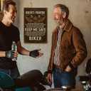 Vintage Biker's Prayer Metal Tin Sign for Home, Restaurant, Bar, Cafe, and Garage Decor - Rustic Wall Plaque with Inspirational Message 8 * 12inch