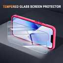 4 x DEERLAMN Magnetic Matte Case for iPhone 13/14 with Screen Protector, [Compatible with MagSafe][Military Grade Drop Protection] Slim Translucent Shockproof Protective Phone Cover, Hot Pink