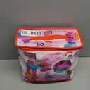 MEGA BLOKS First Builders Toddler Blocks Toys Set, Big Building Bag Collection with 80 Pieces and Storage, Pink, Ages 1+ Years (Multicolor)