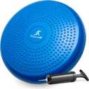 ProsourceFit Core Balance Disc Trainer, 14 Diameter with Pump for Improving Posture, Fitness, Stability (Blue)