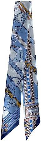 JERLA 100% Mulberry silk Scarf Head Hair Ribbon Handbag Handle wrap Tie Bundle Neckerchief Scarf for women