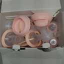 NCVI Double Electric Breast Pump 8782, Portable Anti-Backflow, with 4 Size Flanges, 4 Modes & 9 Levels, LED Display, 10 Breastmilk Storage Bags, Ultra-Quiet and Pain Free Breast Pumps (Pink-2200mah)