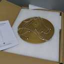 High Ceiling Chandelier 10 Ring Gold Foyer Chandeliers Entryway Long Modern LED High Ceiling Light Staircase with Remote Control for Living Dining Room (98.5in 3000K-6500K)