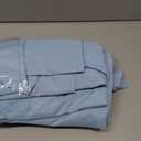 Duvet Cover Queen Size Set - Extra Soft Queen Duvet Cover 90" x 90" with 2 Pillow Shams - Hotel Luxury, Easy Care & Fade Free w/ Zipper Closures & Ties - All Season, Comfy & Breathable (Light Blue) (20 - Baby Blue (No Comforter))