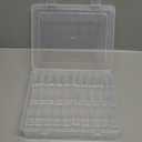 VTG Bead Organizer Box, 60Pcs Small Clear Plastic Bead Storage Containers, 2 Craft Storage Boxes with Hinged Lid, Mini Box for Jewelry Making Bracelets Beading Nails Screws Seeds Small Parts