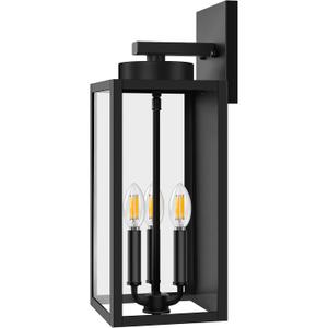 BesLowe 19.6 Large Size Outdoor Wall Light Fixture, 3-Light Exterior Lighting Fixture Porch Sconce Wall Mounted, Waterproof Outdoor Wall Lantern, Outside Light for House Patio Front Door Garage