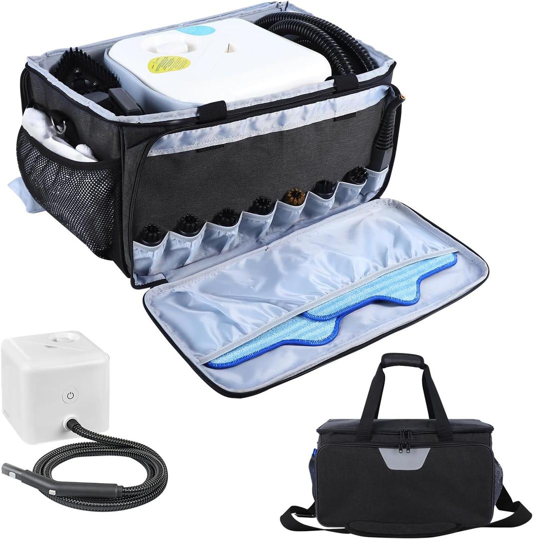 Steam Cleaner Storage Bag Compatible with Dupray Neat Steam Cleaner,Carrying Case with Pockets,Portable Steam Cleaner Organizer Bag with Large Space(Case Only)(Black)
