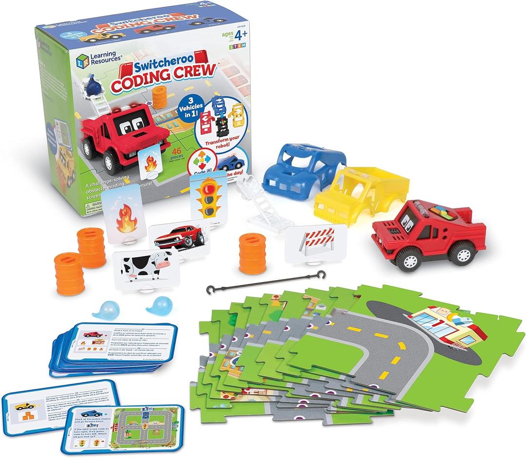 Learning Resources Switcheroo Coding Crew - Code Games for Boys and Girls, Robotics for Kids, STEM Programming, Engineering Gift Set, Montessori Activity Toy, Problem Solving School Projects