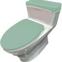 Madeals Velvet Toilet Lid Cover and Toilet Tank Lid Cover Fabric Cover for A Lid Toilet Tank Sage Green