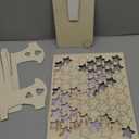 DERAYEE 100 Pcs Unfinished Wooden Stars Ornaments, Assorted Size Cutout Blank Wood Pieces Star for Christmas Wedding Party DIY Crafts, 100pcs Star