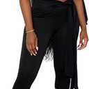 knowfashionstyle 2 Piece Sets For Women Going Out Summer Sexy Outfits Off Shoulder Tops Capri Pants Sets Bodycon Clubwear Suit Black Large