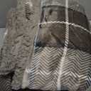 Pavilia Taupe Plaid Sherpa Throw Blanket - Plus Plush Flannel Fleece Blanket - Warm Cabin Sofa Bed Winter Throws 50x60