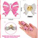 36 Pcs Football Breast Cancer Awareness Gifts for Women Pink out Socks Makeup Bags Pins for Breast Cancer Awareness Month Pink out Football Games