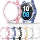 6 Pack RICHONE Compatible with Samsung Galaxy Watch 5/Galaxy Watch 4 44 mm Screen Protector Diamonds Cases, Bling 360° All-Around Protective Soft Covers Accessories (Galaxy Watch 4/5-44mm)