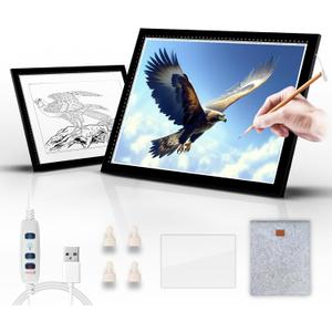 ColorWeaveArt A2 led lightbox,10 Levels Dimming Light Table,Diamond Art Drawing Board Painting Tools,Sketch Projector Bright Tracing Pad,Diamond Art Kits for Adults & Kids,Smart Sketcher