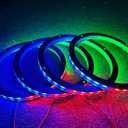 4PCS 8" Car LED Speaker Decorative Light Kit Dream Color Chasing Flow Series Spacer Ring Light Coaxial Speaker Lights Bluetooth App & Remote Controlled (4)