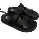 SM NEW YORK,  Black Flat Sandals for Casual Wear, SIZE: 6 1/2