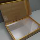 Acrylic Sign Holder 8.5X11 Gold Frames Double-Sided Gold Picture Frames for Flyer Holder Menu Holder Wedding Table Number Holder Christmas Photo Frame with Removable Sticky Dots -6 Pack