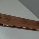 DEZ FURNISHINGS Cordless 2" Faux Wood Blind, 28" W x 48" H, Dark Oak
