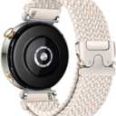 18mm Braided Bands for Garmin Venu 3S 2S/Venu 4 41mm/Vivoactive 4S/Vivomove 3S/Forerunner 265S/255S Band Women, 18mm Quick Release Magnetic/Parachute Buckle Woven Fabric Nylon Sport Watch Strap (16-Parachute-Starlight)