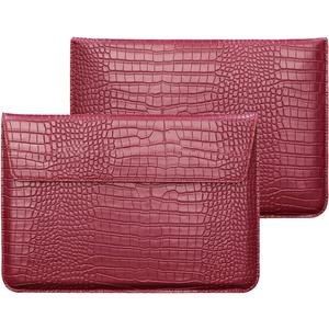 PU Leather Flap Style Case Bags Laptop Sleeve for 2023-2026 MacBook Air 15 inch M5 M4 M3 M2 A3448 A3241 A3114 A2941 Notebook Bag for Mac Pro 16 M1 A2485 2019-2026 A3428,Pro 15 2012-2019, Red