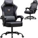 GTPLAYER Gaming Chair, Recliner Chair with Headrest & Lumbar Support, Linkage Armrest,Ergonomic Gaming Chair, High Back Office Home, Black