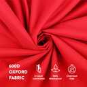 ZOBER 600D Oxford Fabric Large Christmas Tree Storage Bag - Fits 9 Ft Artificial Trees - Tear Proof Waterproof Christmas Tree Bag For Storage Box For Xmas - Strong, Durable Handles - Card Slot - Red