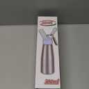 Professional Whipped Cream Dispenser, Silver Aluminum, 500ml Capacity with Lever Handle and Decorating Tips, NO Chargers (Not Included)