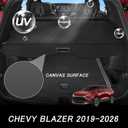 Sze Cargo Cover for Chevy Blazer 2019-2025 2026 Retractable Trunk Cover Black Rear Trunk Security Cover Shielding Shade Waterproof-New Upgrade (Not fit for Blazer EV/Trailblazer)